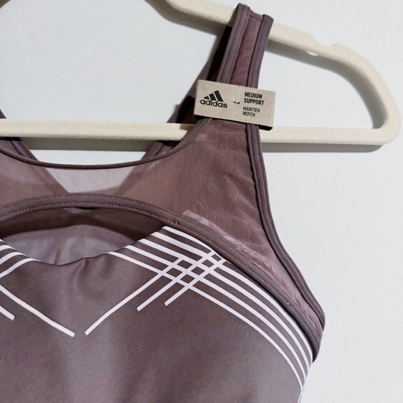 Adidas - Legacy Purple DRST Torch Sports Bra - Picture 3 of 5